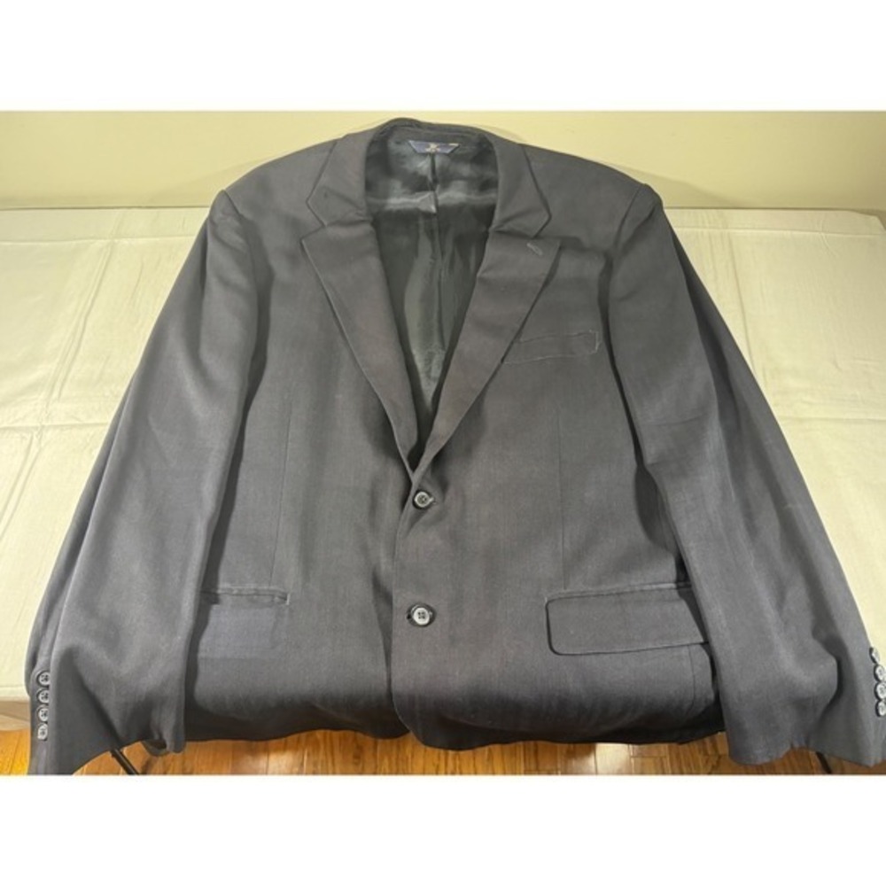 Brooks Brothers 346 Mens 46R Silk Herringbone Blazer Navy Blue Sport Coat